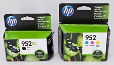 GENUINE HP 952XL Black & 952 Color Ink Cartridges - F6U19AN & N9K27AN - CMYK picture