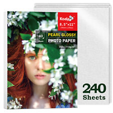 Lot 240 Sheets Koala Pearl Photo Paper 8.5x11 Glossy 30lb Inkjet + Laser Printer picture