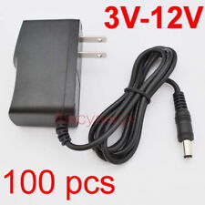 100pcs DC power supply 3V 5V 6V 9V 8V 10V 12V 500mA 1A adapter 5.5mm x 2.1mm US picture