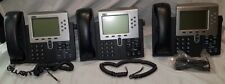 3x  Cisco 7961 CP-7961G VoIP PoE Business Phone w/ Handset SIP Firmware Used picture