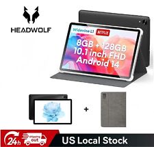 Headwolf 10.1 inch Android 14 Tablet PC bundle case 8GB RAM 128GB 5G WiFi 2024 picture