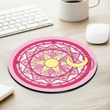 Anime Card Captor Sakura Mouse Pads Sailor Moon Pink Round Gaming Mouse Pad Hot picture