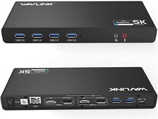 WAVLINK USB 3.0 and USB-C Dual 4K Display Laptop Docking Station,5K/Dual 4K @60H picture