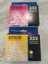 2-Pack Genuine  EPSON 252 Yellow & magenta Ink Cartridge Standard Capacity Set picture