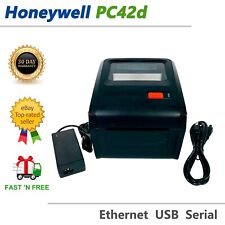 Honeywell PC42d Direct Thermal Desktop Label Printer LAN USB Serial TESTED picture