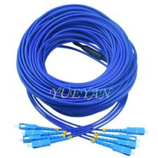 50M Indoor Armored Fiber Cable SC-SC 4 Strand Single-Mode 9/125 Fiber Patch Cord picture