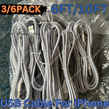 3/6X Fast Charger USB Cable 6/10FT For iPhone 7 8 Plus X 11 12 13 14 Pro Max Lot picture