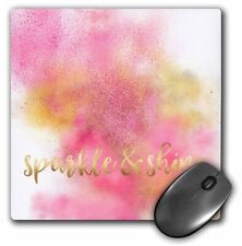 3dRose Image of Pink Gold Sparkly Glitzy Sparkle and Shine Quote MousePad picture