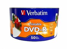 600 VERBATIM Blank 16X DVD-R DVDR White Inkjet Printable 4.7GB Disc 12x50pk=600 picture