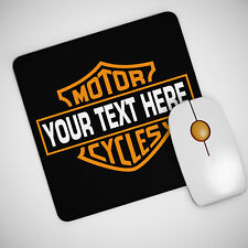 Personalized Motorcycle Custom Funny Black Gaming Laptop Mouse Pad New USA Gift picture