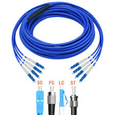 1M~30M LC/FC/SC/ST UPC Single Mode 4 Cores Armored Fiber Optic Patch Cord Cable picture