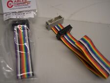 2 pcs of 1ft 14-Pin (2x7) Female IDC to Male IDC 2.54mm Pitch Flat Ribbon Cable picture