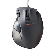ELECOM EX-G Trackball Mouse, Wired, Thumb Control, Sculpted Ergonomic Design,... picture