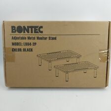 BONTEC 2 Pack Monitor Stand Riser, 3 Height Adjustable Black  picture