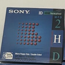 New Sony 2HD IBM Formatted 1.44 MB 3.5'' Diskettes 10 Computer Floppy Disks NOS picture