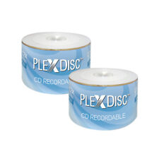100 PC PlexDisc 52X 700 MB 80 MIN CD-R White Inkjet Hub Printable Disc 631-210 picture