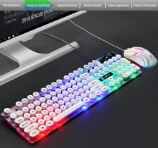 Gaming Keyboard and Mouse Set, Rainbow, Waterproof Keyboard, 1000 DPI Mouse picture