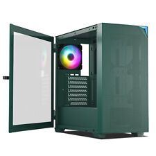 VETROO AL800 Green Mid Tower PC Computer Case E-ATX/ATX Tempered Glass Type-C picture