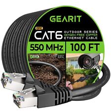 GearIT Cat6 Outdoor Ethernet Cable (100ft) 23AWG Pure Copper, FTP, LLDPE, Waterp picture