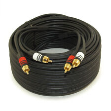 75ft 2 Wire RCA Premium Component Audio Cables  24K Gold Plated  Black picture