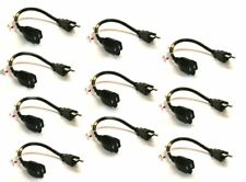 10 Pack Short Power Extension Cord 1FT Cable 3 Prong 16AWG/13A UL Listed Black  picture