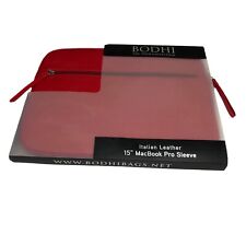 15 inch Mac pro sleeve Italian leather red picture