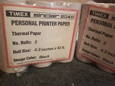 TIMEX Sinclair 2040 Printer Paper 2 Packages 3-Rolls Per Pack  picture