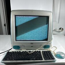 Vintage Apple iMac G3 1998 PowerPC Bondi Teal Blue With Keyboard & Mouse Working picture