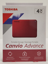 Toshiba 4TB Canvio Advance USB-A 3.2 Gen 1 Portable Hard Drive  (Red) picture