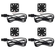 4 Pack 40mm USB Brushless Cooling Fan 40mm x 10mm Fan High Performance DC 5V ... picture