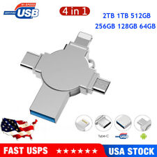 4in1 OTG USB Stick Flash Drive 2TB 1TB 512GB Memory Type-C Pen Drive for iPhone picture