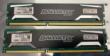 8GB (2x4GB) Crucial Ballistix Sport BLS4G3D1609DS1S00 DDR3-1600 Desktop RAM picture