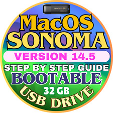 MacOS SONOMA 14.5, Bootable USB - Re-Install, Restore, Repair, Guide, Fast Ship picture