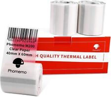 Phomemo M110 Paper 40×60mm Clear Self-Adhesive Thermal Label Transparent Sticker picture