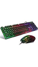 BAKTH Multiple Color Rainbow LED Backlit Mechanical Feeling USB Wired Gaming... picture
