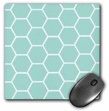 3dRose Mint honeycomb pattern - pastel aqua blue hexagons - light teal turquoise picture