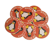 Made with Linux Tux Penguin Sticker 2 inch Quantity 2 Vinyl picture