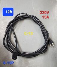 HEAVY DUTY Power Cord 12ft 6-15P 15A 14AWG 220v-250v. Works for All Power Supply picture