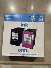 ONN. Ink Cartridges Black 63 + Color 63 Exp 03/2025. Seal In Open Box picture