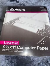 Avery 4165 Dot Matrix Printer Paper Continuous Feed Computer 250 Pages 8.5 x11 picture