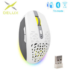 DELUX M820DC 16000DPI 40G ACC Rechargeable Bluetooth Wired Wireless Gaming Mouse picture