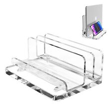 Acrylic Vertical Laptop Stand 3-in-1 Design with Adjustable Slot Width Suitab... picture