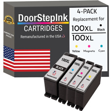 DoorStepInk Ink Cartridges for Lexmark 100XL Black, Cyan, Magenta and Yellow  picture