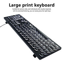 104 Key Wired Keyboard Backlit Large Print Keyboard Business Standard Keyboard picture