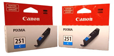 Canon Pixma Cyan CLI-251C Original Ink Tank Cartridge 2 Pack picture