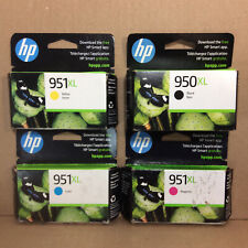 (Set of 4) Genuine HP 950XL Black 951XL Color - ALL XL Ink Cartridges 2024 2025 picture
