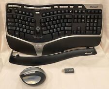 Microsoft Natural Wireless Ergonomic Keyboard WUG0619 / 1118  W/Mouse & Dongle picture