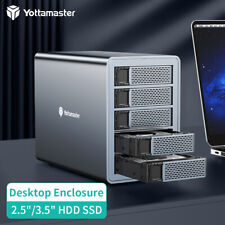 Yottamaster 5 Bay USB C Hard Drive Enclosure Fits 2.5