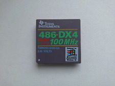 TI486DX4-G100-GA 486DX4-100 WIN 95 logo Texas Instruments vintage CPU GOLD QTY:1 picture