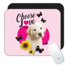 Gift Mousepad : Labrador Sunflower Choose Love Dog Puppy Pet Butterfly Animal picture